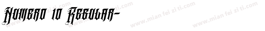 Numero 10 Regular字体转换